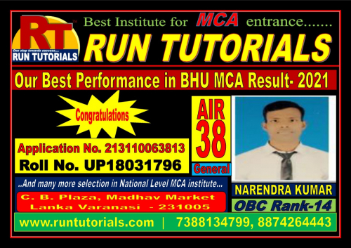 BHU RESULT MCA 2021